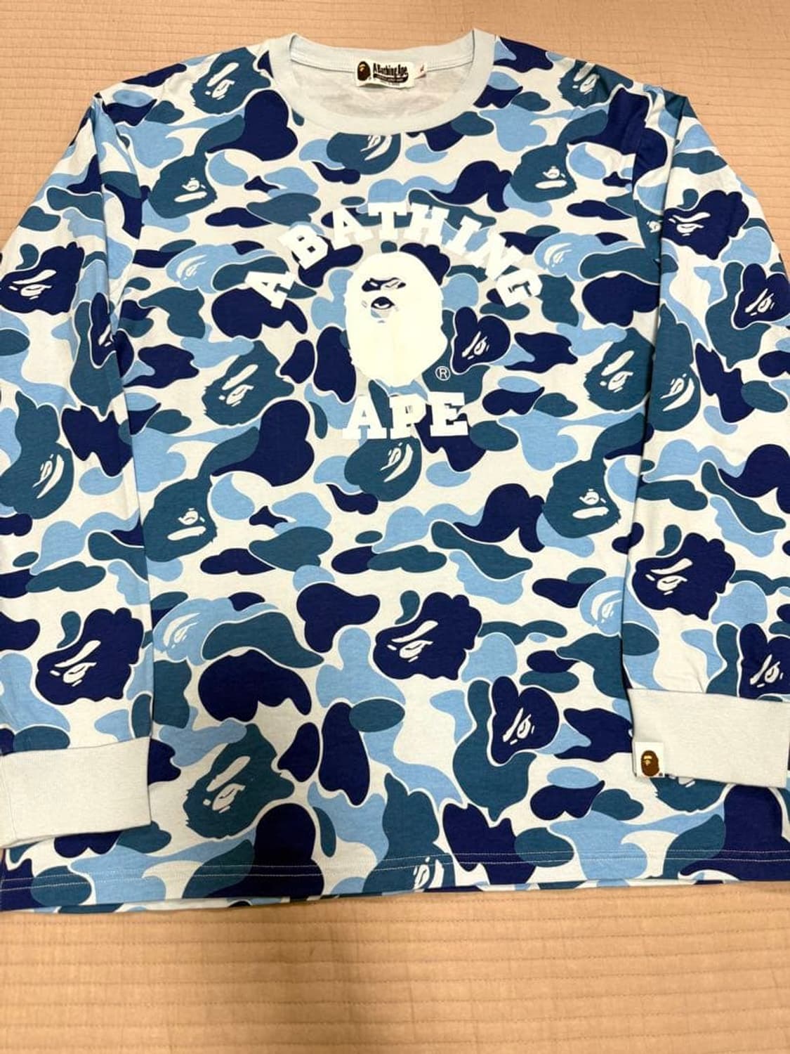 베이프 ABC 카모 컬리지 롱슬리브 티셔츠 상품이미지1
