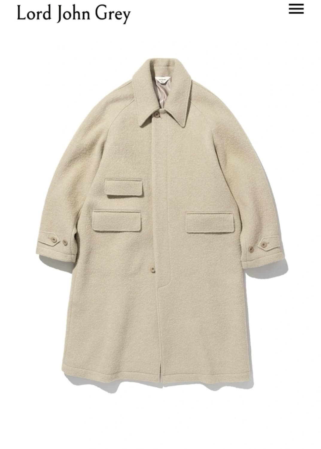 로드존그레이 알파카 코트 상품이미지1