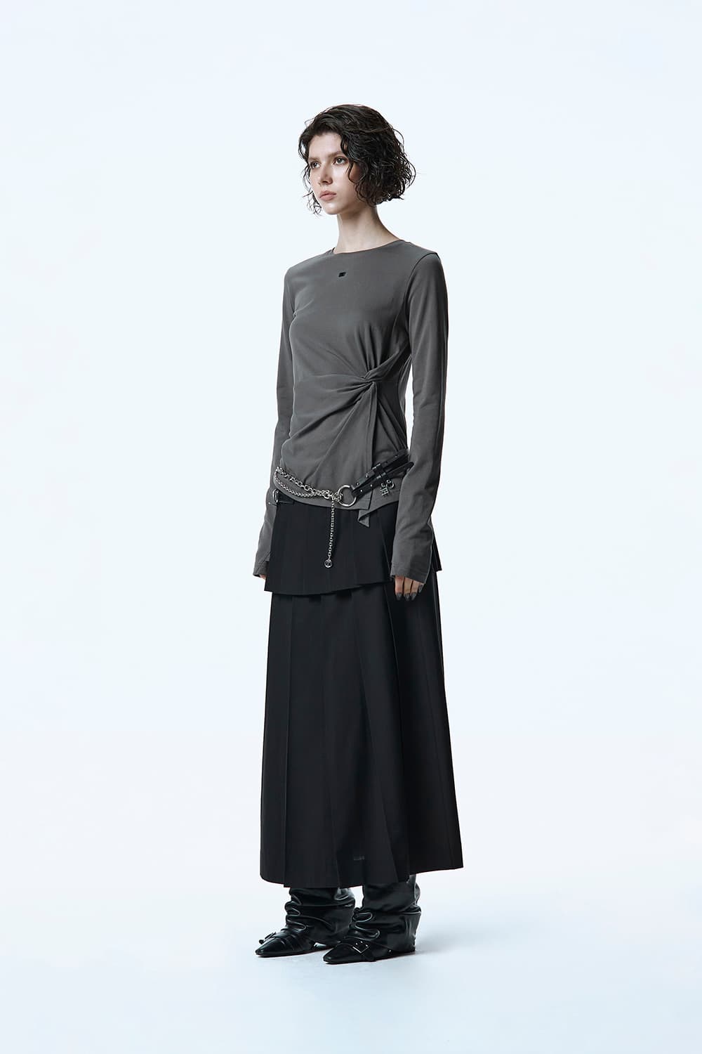(새상품)트리밍버드 Twist Long Sleeve,차콜 상품이미지3