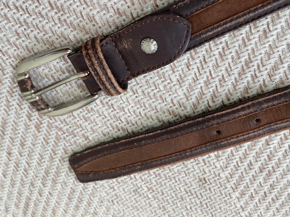 빈티지 Charles jourdan paris 브라운 레더 벨트 상품이미지5