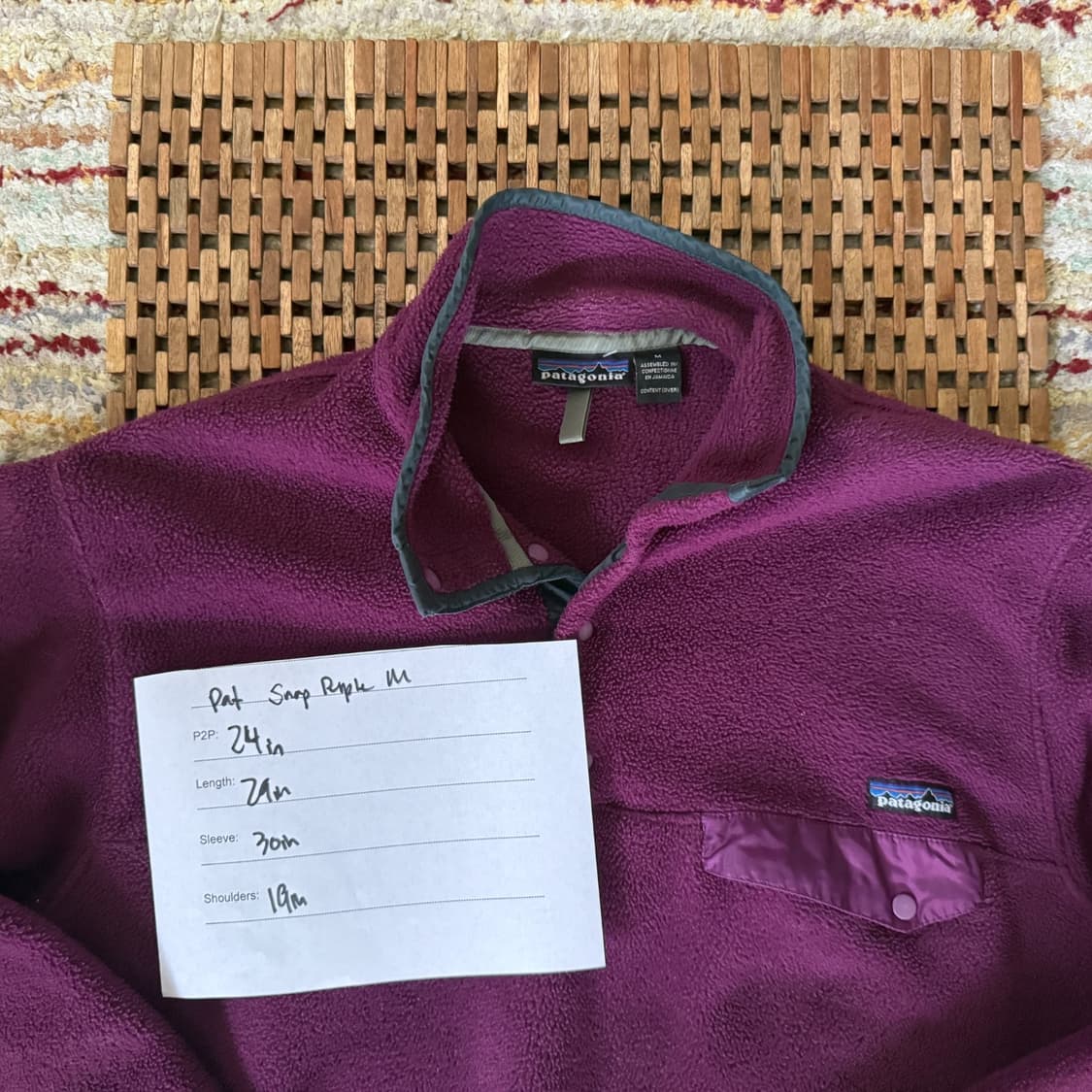 12FW 파타고니아 신칠라 스냅-T 플리스 퍼플 퍼플 포켓 상품이미지2