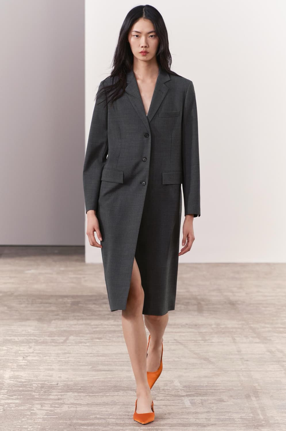 ZARA 자라 오렌지 새틴 슬링백 상품이미지6