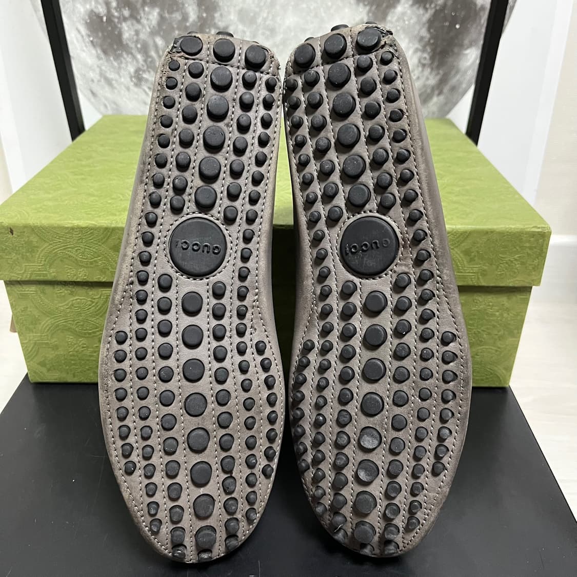 정품 6.5) 구찌 다이아몬드 스티치 드라이빙 슈즈 로퍼 260~265 상품이미지5