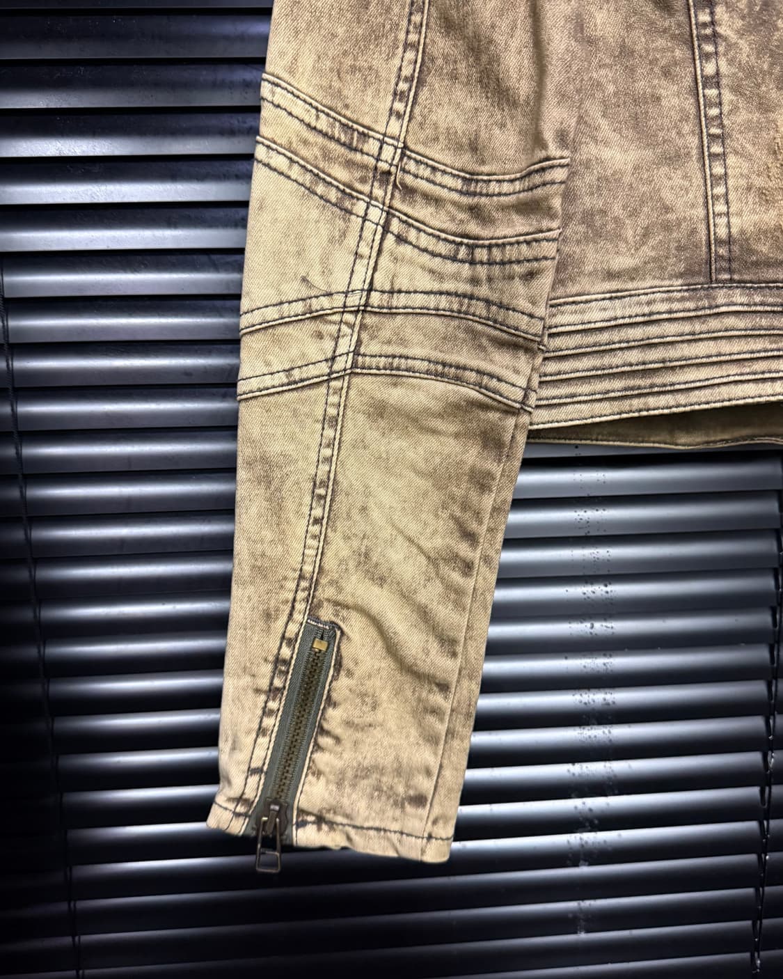 망고 진스 바이커 워싱 데님 라이더 크롭 자켓 펑크 락시크 갸루 로리걸 상품이미지4