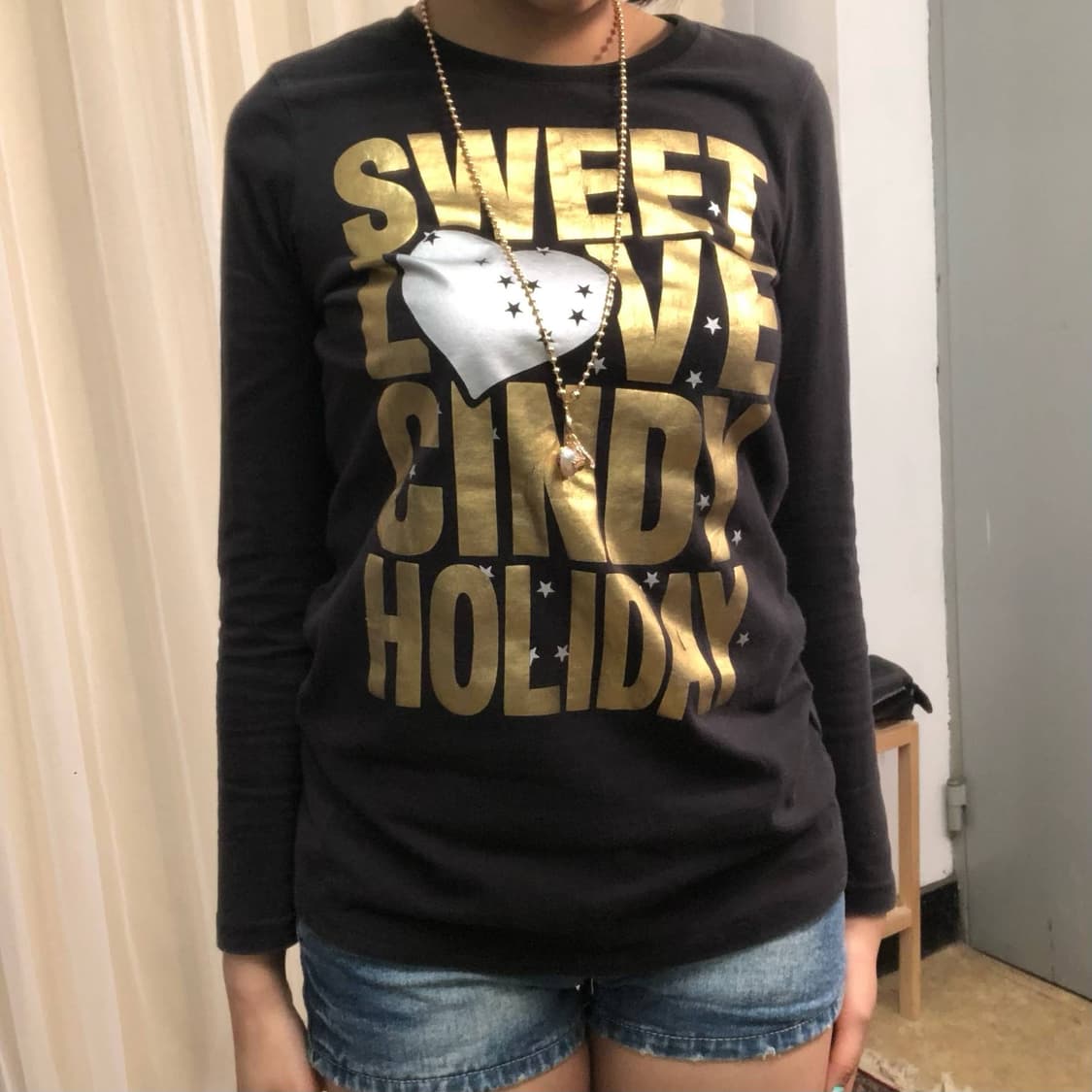  CINDY 레터링 긴팔 티셔츠 상품이미지6