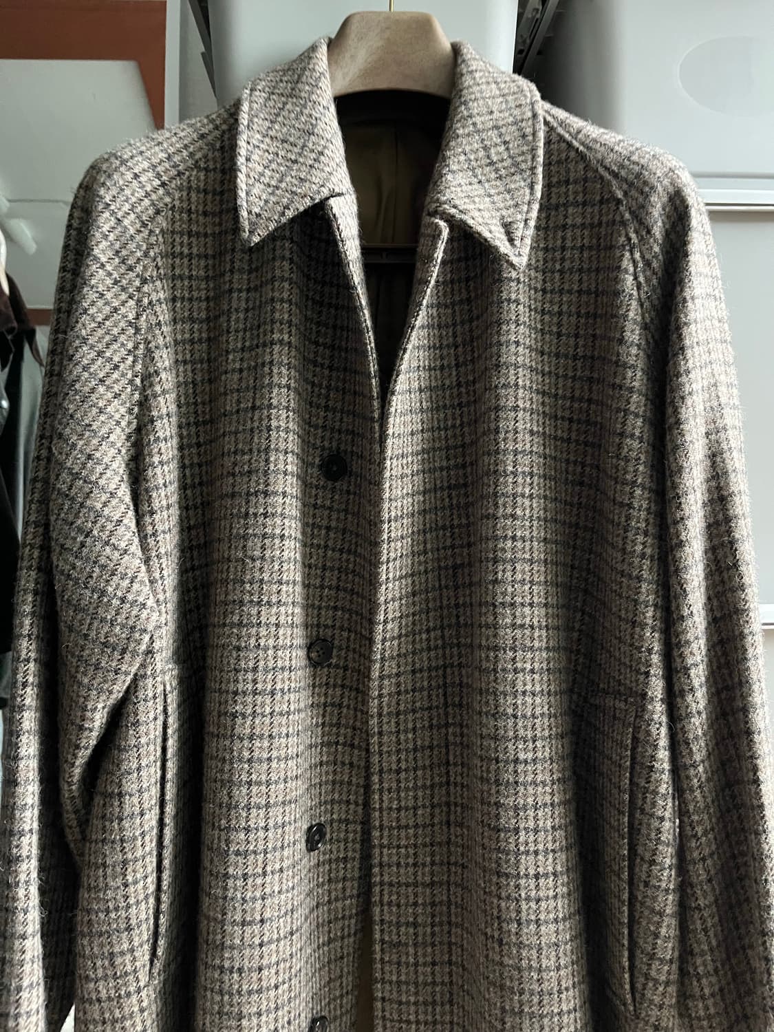 캡틴선샤인 23FW 로밧 트위드 건클럽 체크 코트 상품이미지1