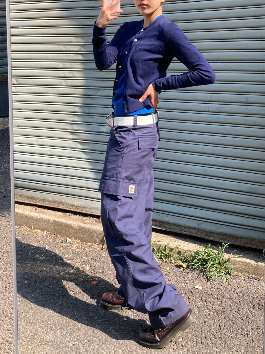 Carhartt 블루 워크 팬츠 상품이미지1