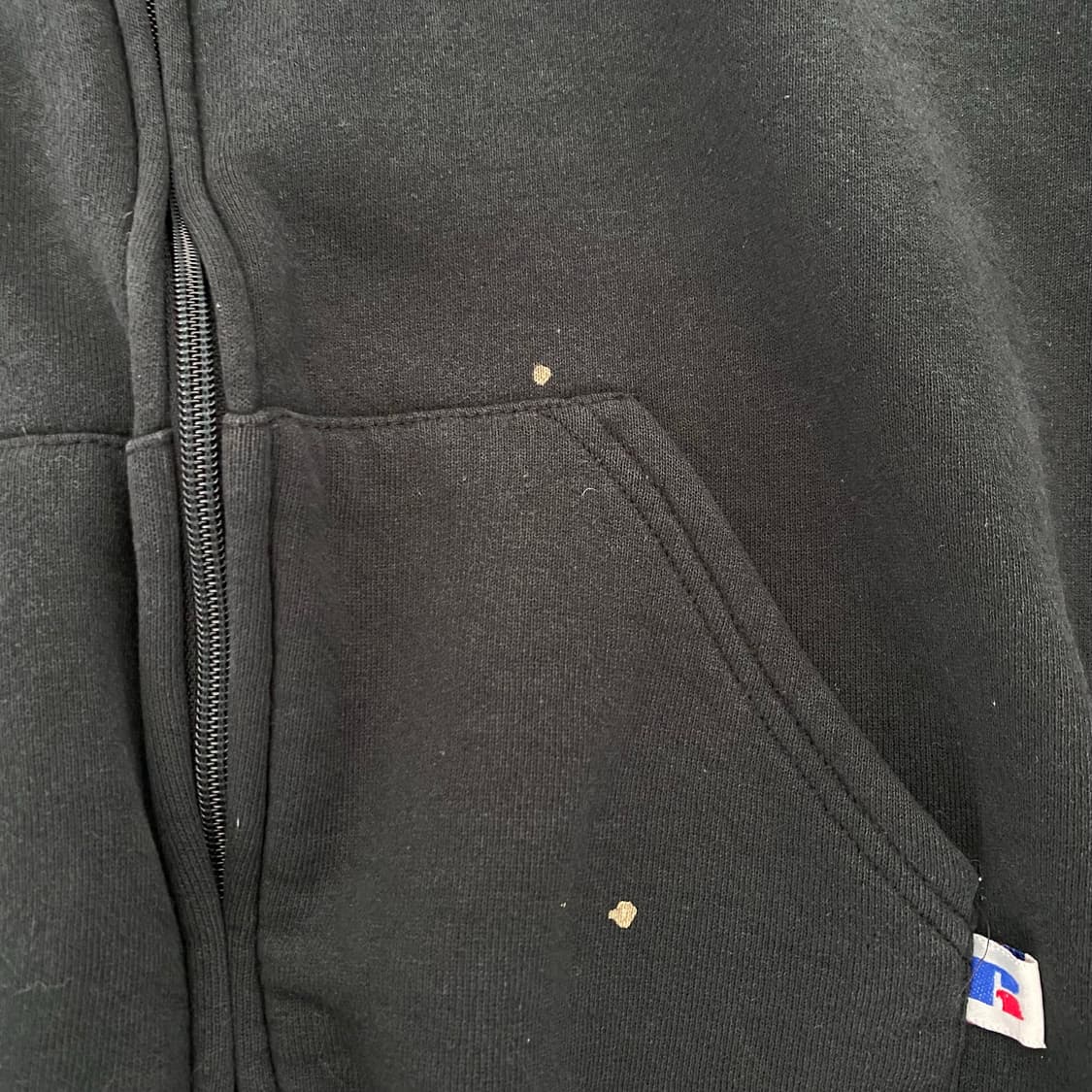 (XL) 90s 빈티지 러셀 후드집업 블랙 상품이미지5