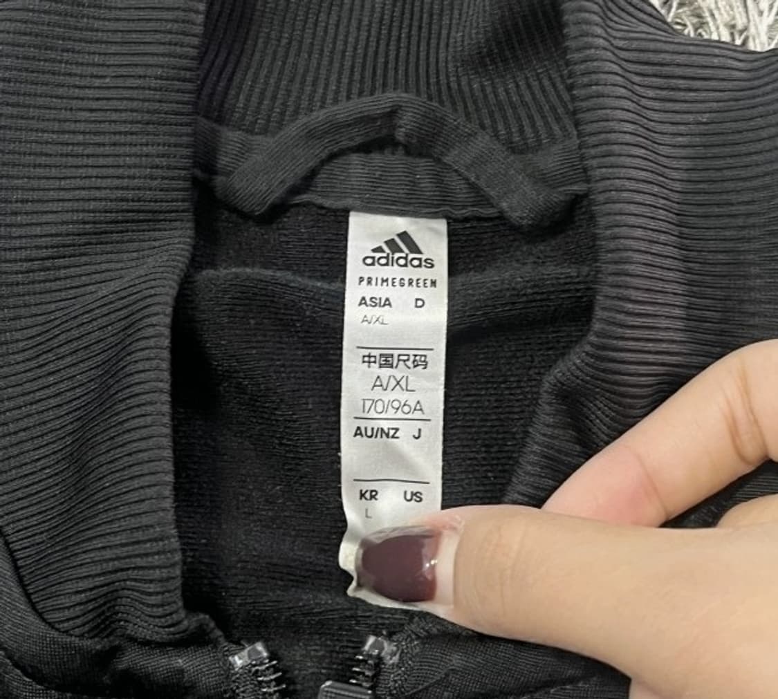아디다스 블랙 검흰 트랙탑 져지집업 95/M 상품이미지3