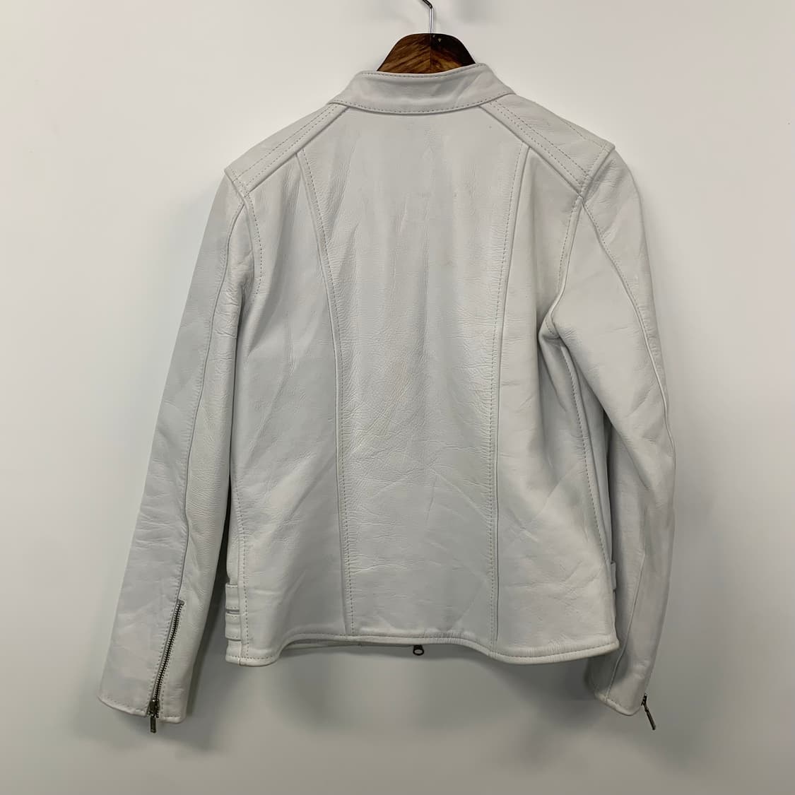 HORN WORKS 화이트 레더 자켓 상품이미지3