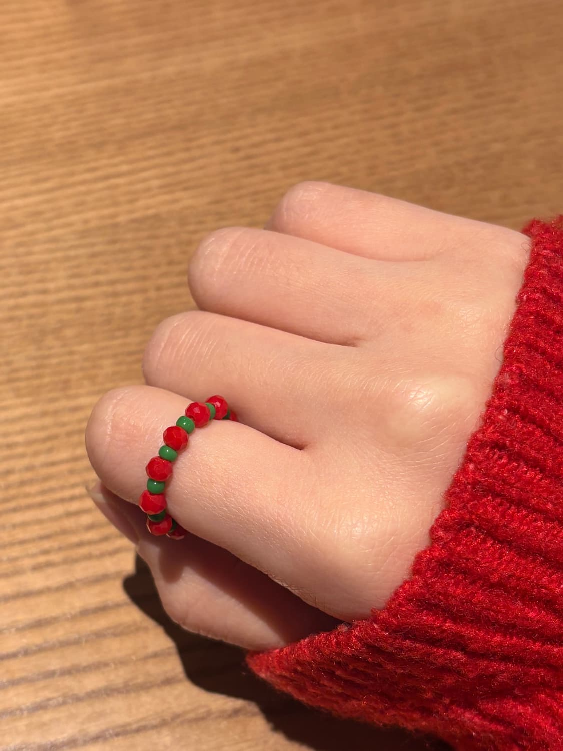 [핸드메이드] 시그니처🍅🌿비즈반지 상품이미지1