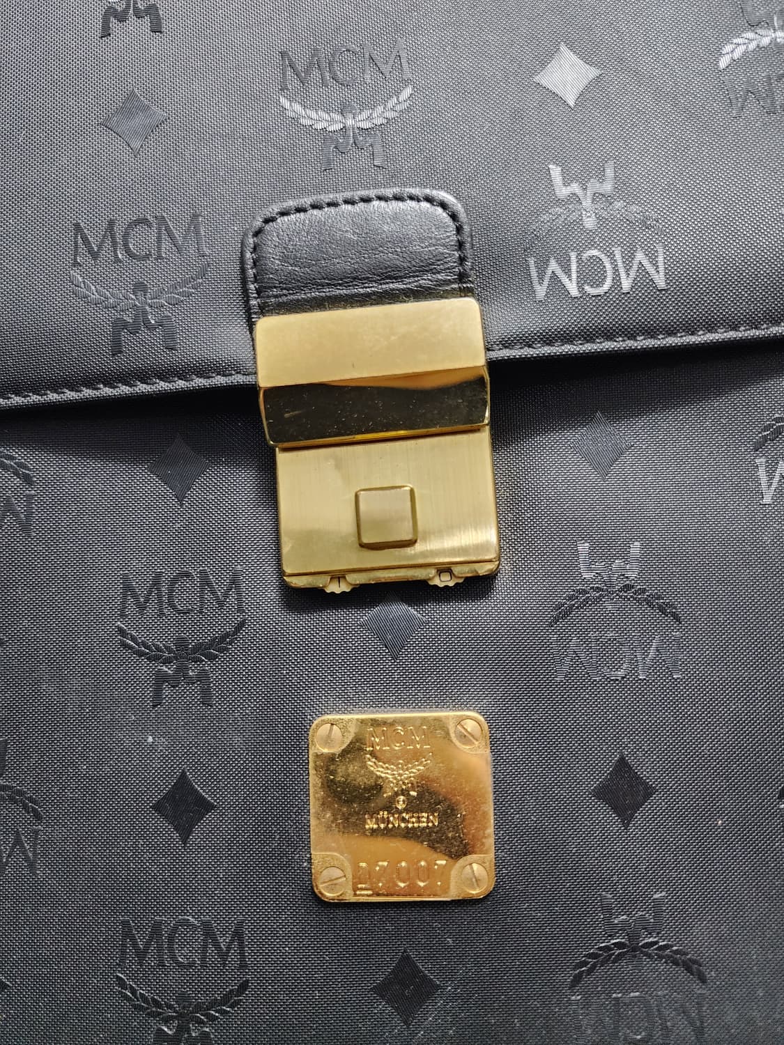 MCM 독일생산 80s 금장로고 서류가방 상품이미지3