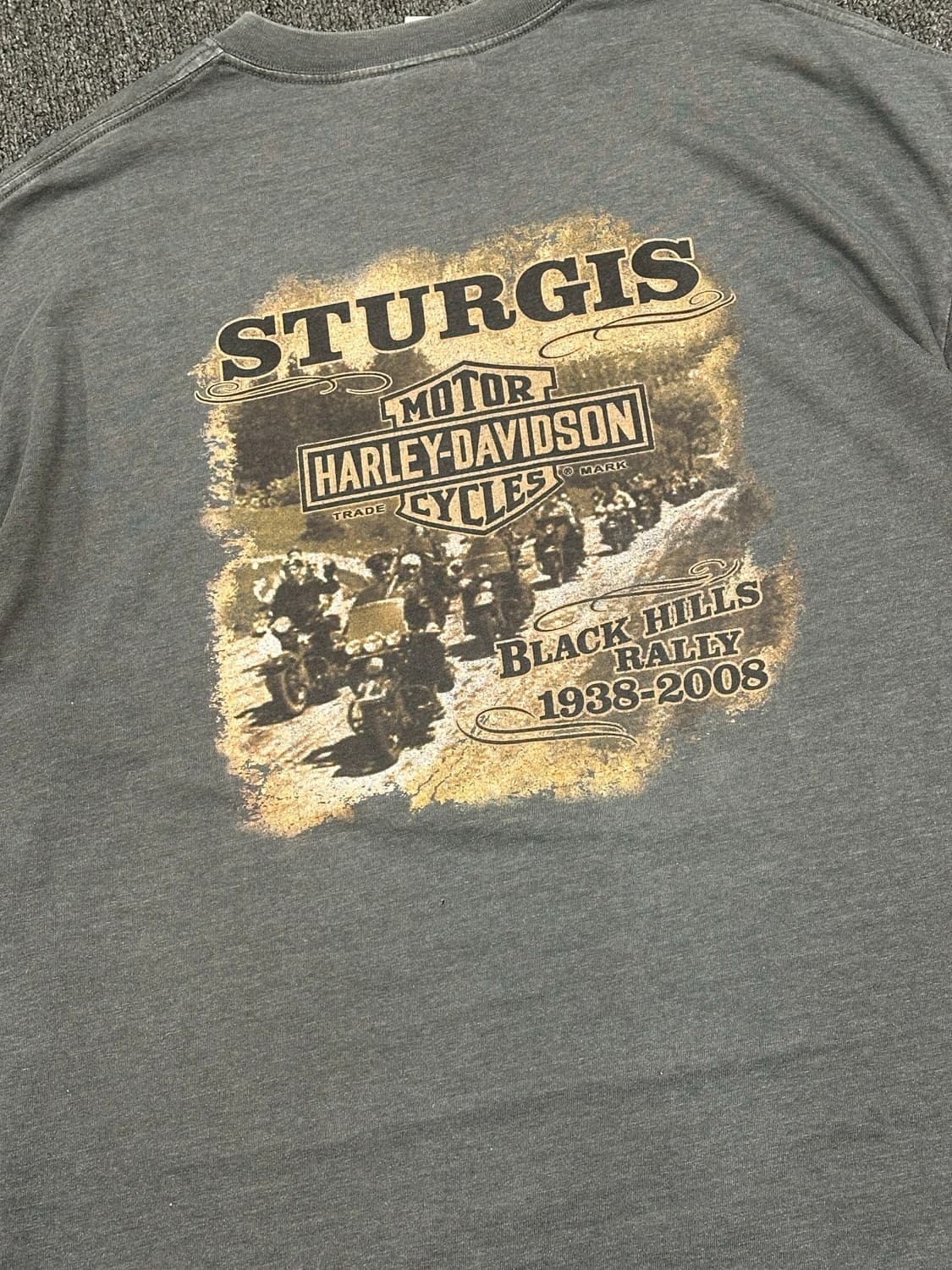 XL)할리데이비슨 스터지스 20주년 빈티지 프린팅 반팔 상품이미지7