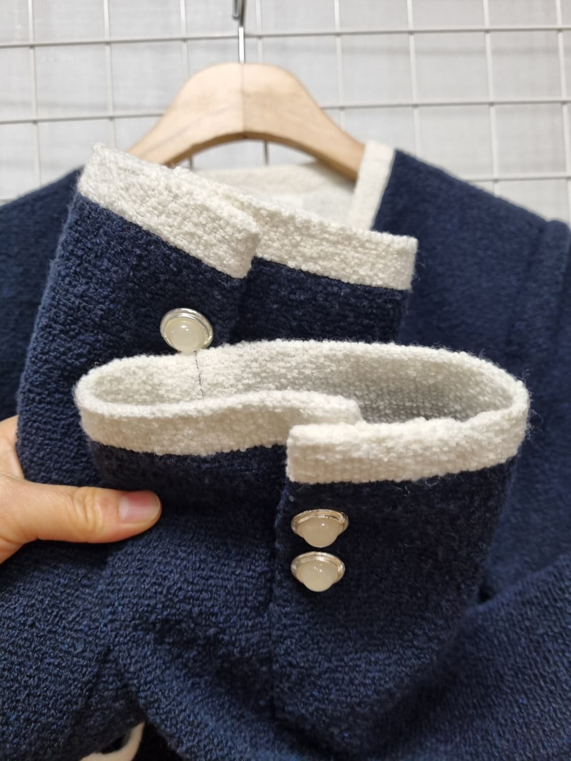 (택포) 틸아이다이  트위드자켓 (네이비) 상품이미지4