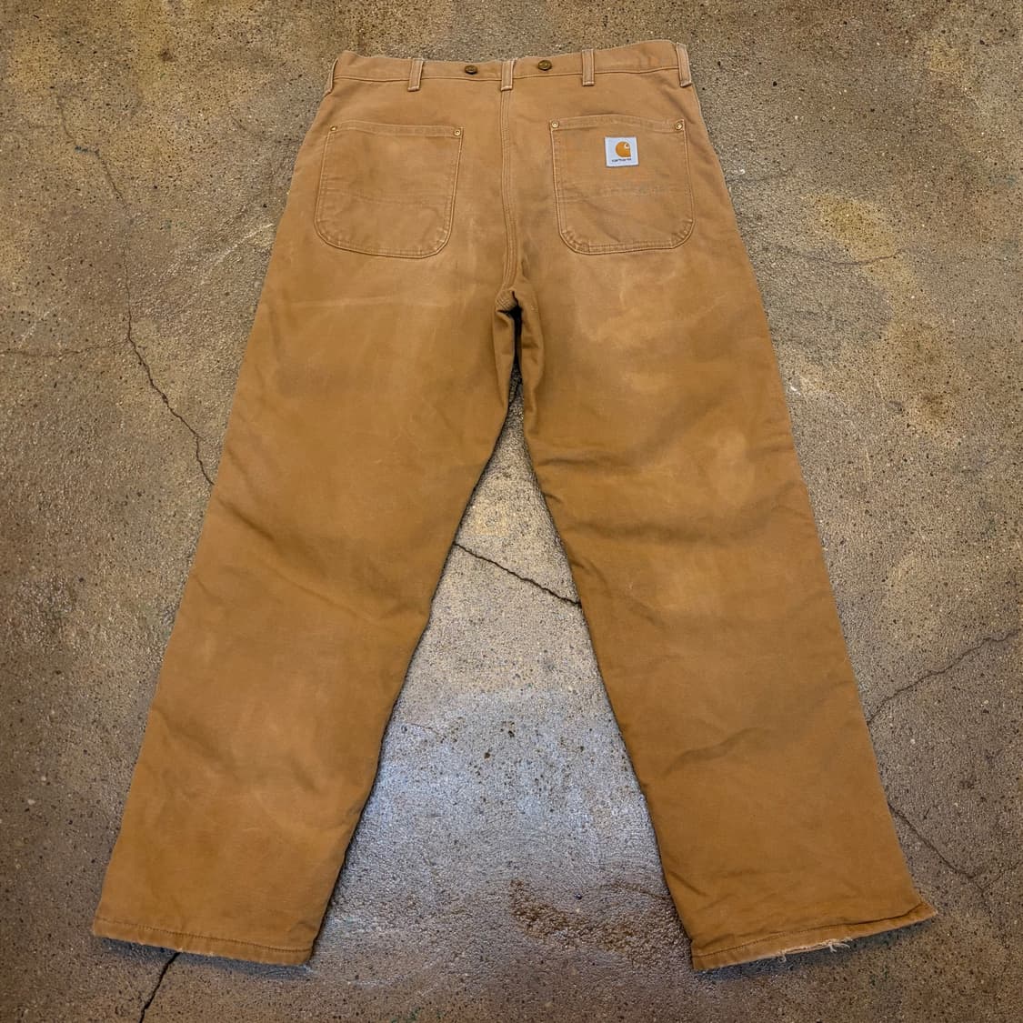 90s Made in USA 빈티지 칼하트 샌드스톤 싱글니 패딩 워크팬츠 상품이미지6