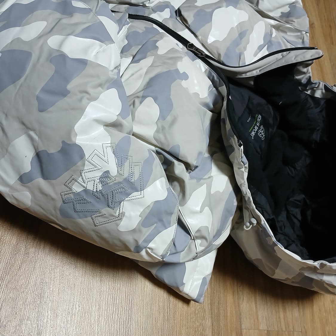 코오롱스포츠 구스다운 카모 밀리터리 패딩 점퍼 상품이미지10