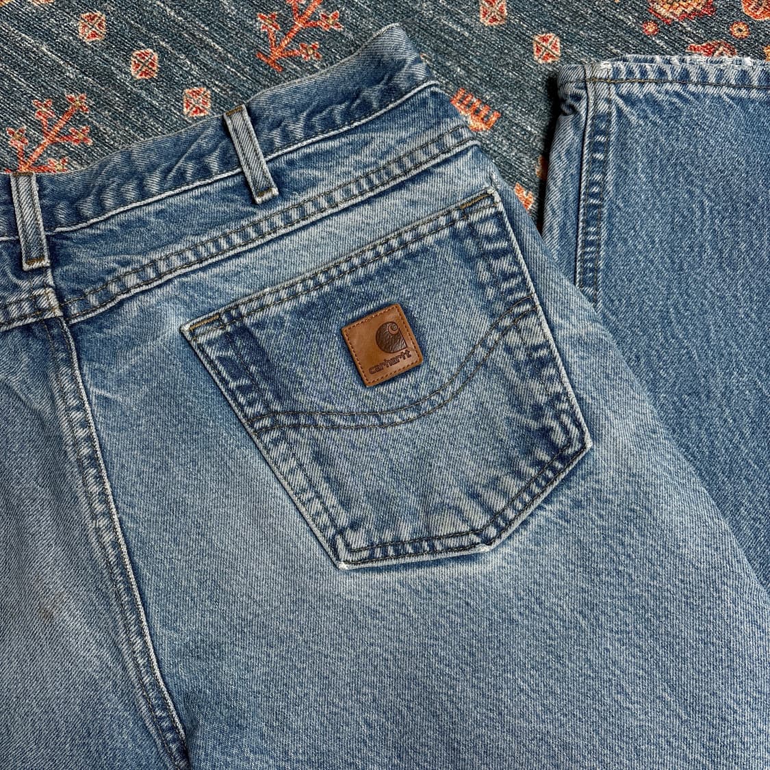 칼하트 가죽탭 데님팬츠 상품이미지5