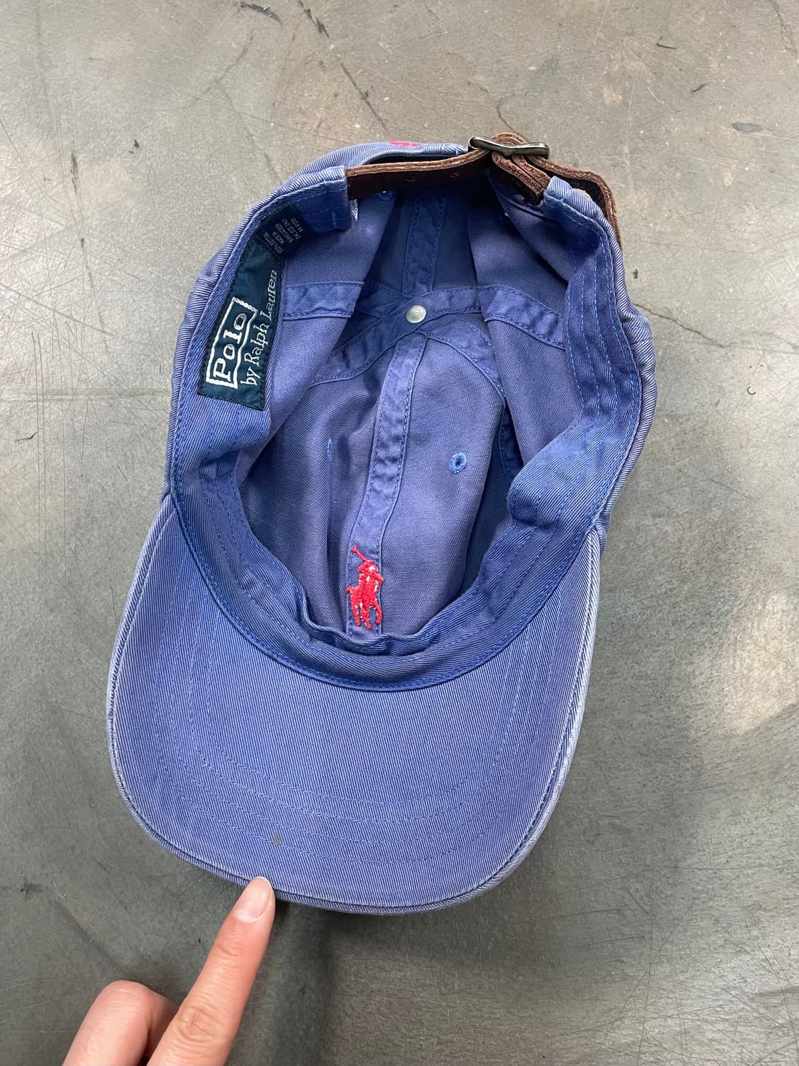 00s 폴로 페이딩 레더 스트랩 볼 캡 상품이미지6