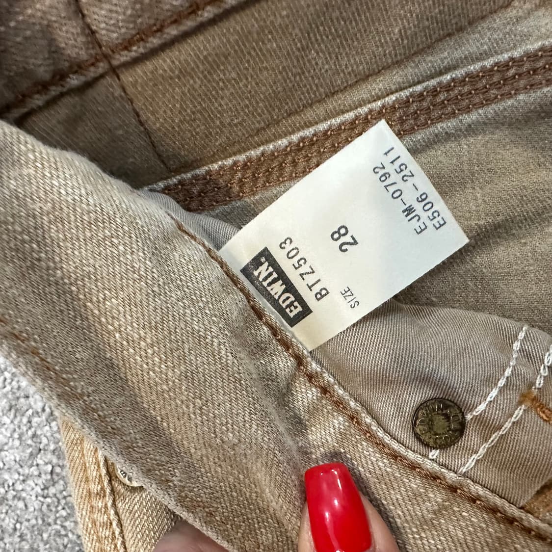 에드윈 블루트립503  베이지 웨스턴 팬츠(28) 상품이미지5