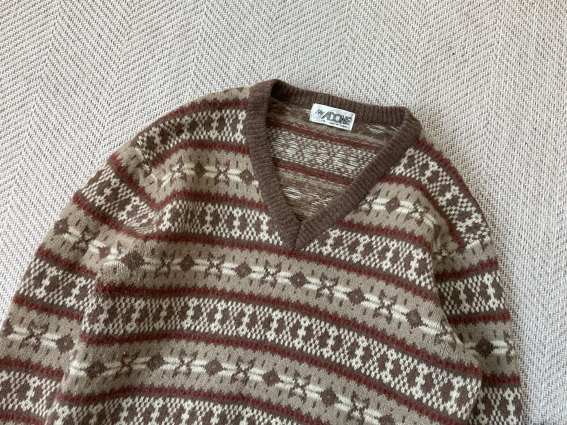 빈티지 노르딕 페어아일 니트  J03799 상품이미지3