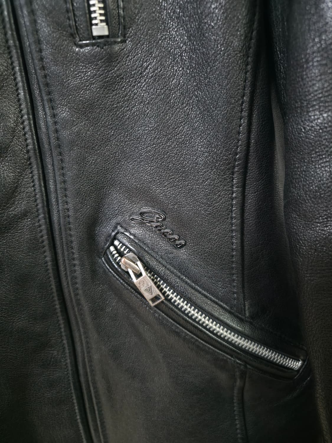 [L/100] 게스 남성 양가죽 라이더 자켓 상품이미지4