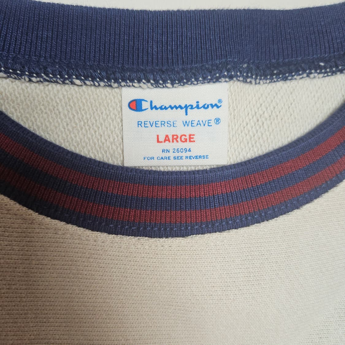 (무료배송, 레어) 챔피온 리버스위브 링거 자수 스웻셔츠 - L사이즈 상품이미지2