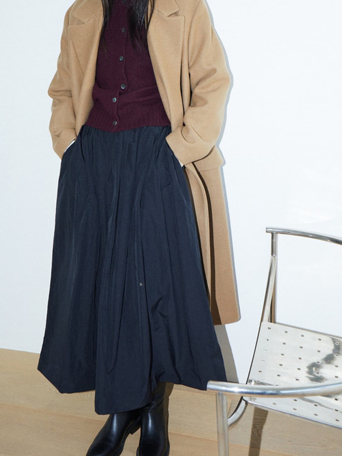 모노하 오버셔링 스커트 상품이미지1