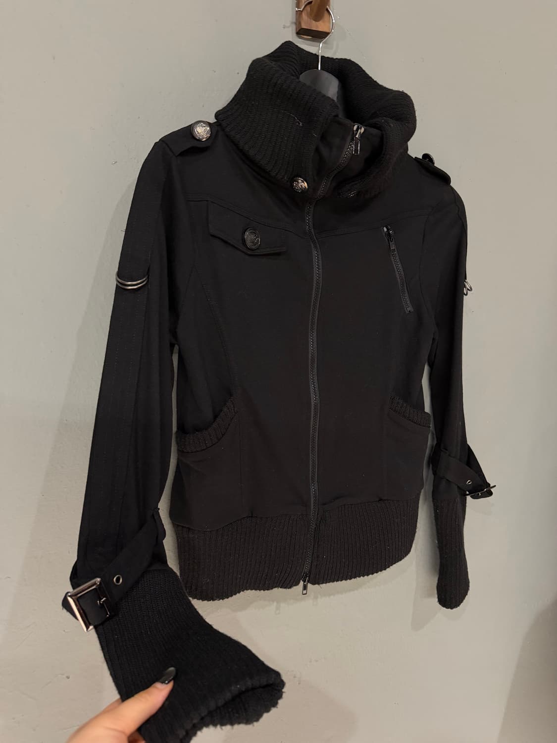 legend high-neck buckle point zip-up 상품이미지8
