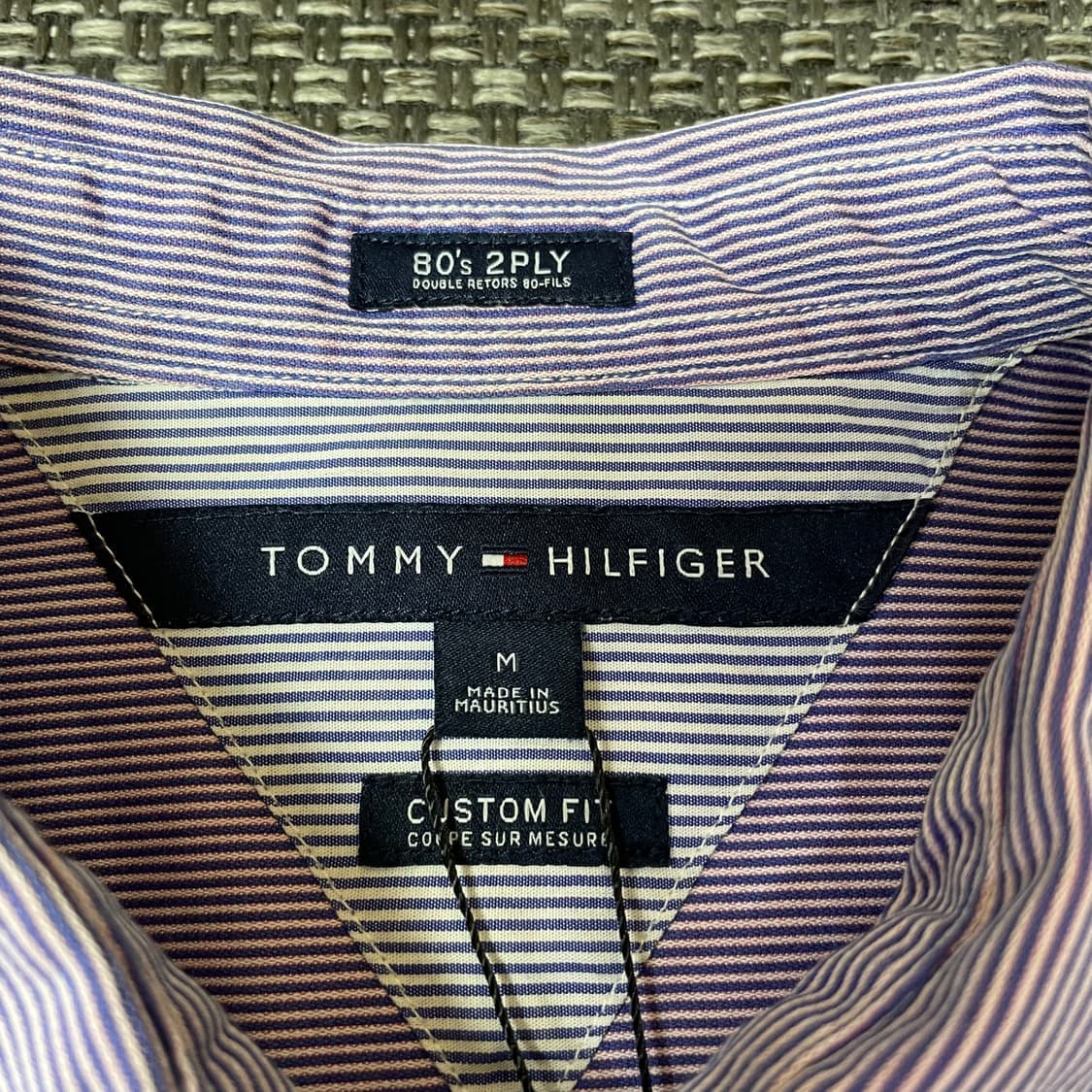 타미힐피거 스트라이프 원포켓 커스텀핏 긴팔 셔츠 M 상품이미지4