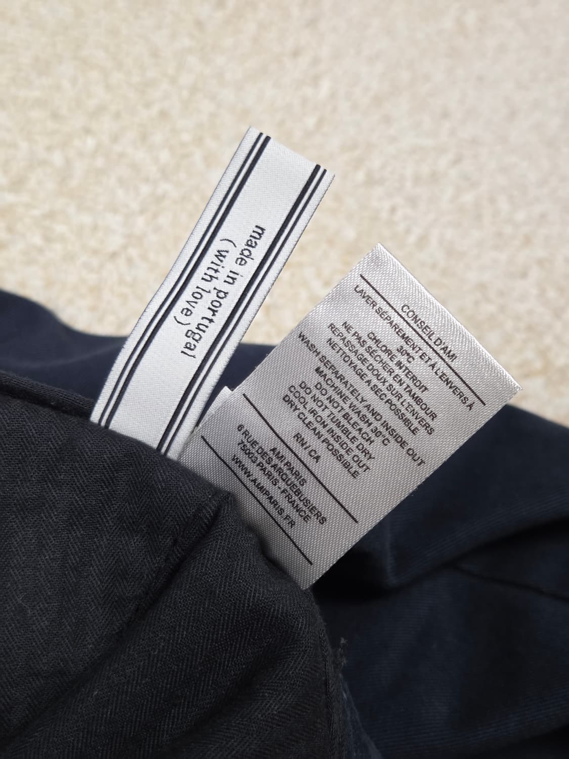 [아미] 백로고 코튼 치노 하프 팬츠 | S00043 상품이미지5