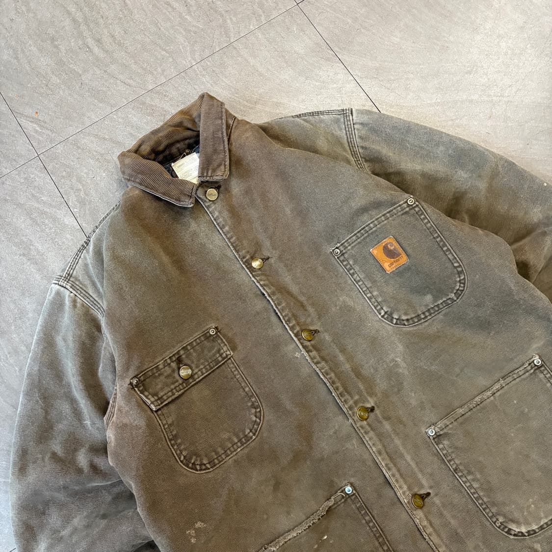 칼하트 정품 C02 브라운 덕 초어 자켓  상품이미지2