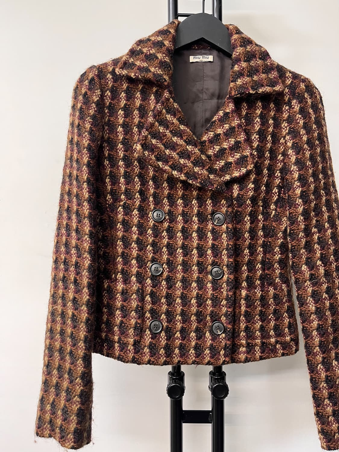 미우미우 2004 울 체크 자켓 상품이미지3