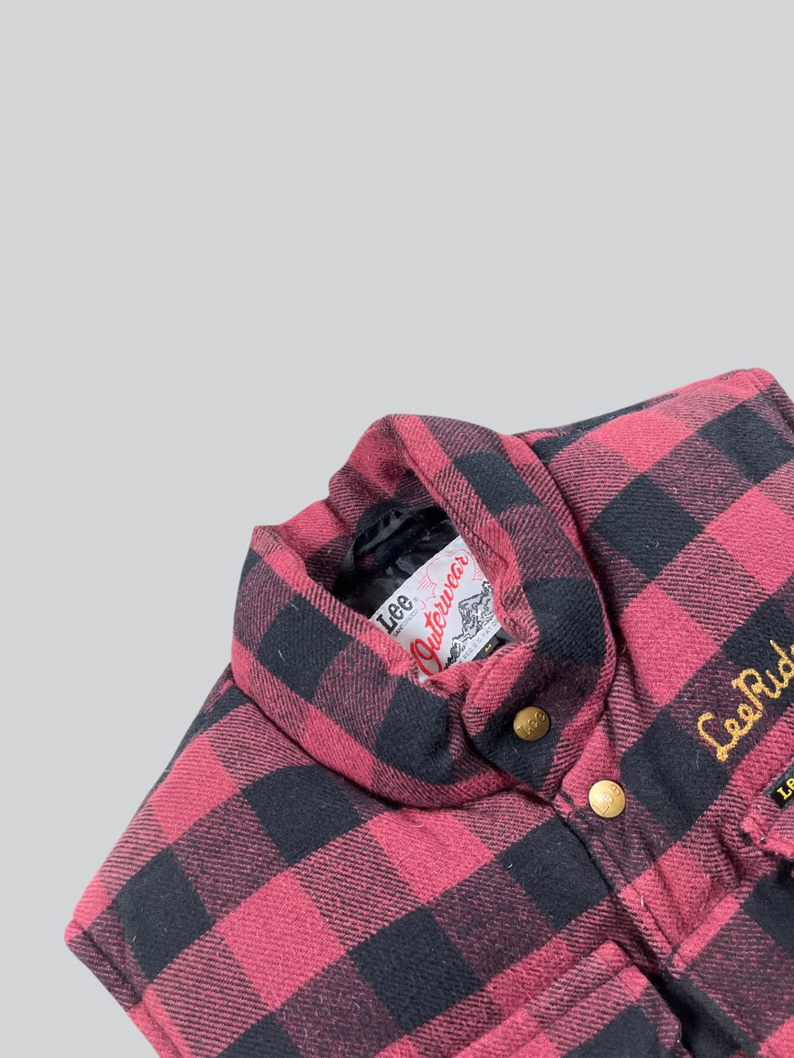 Lee 레드체크패턴 패딩 베스트  상품이미지2