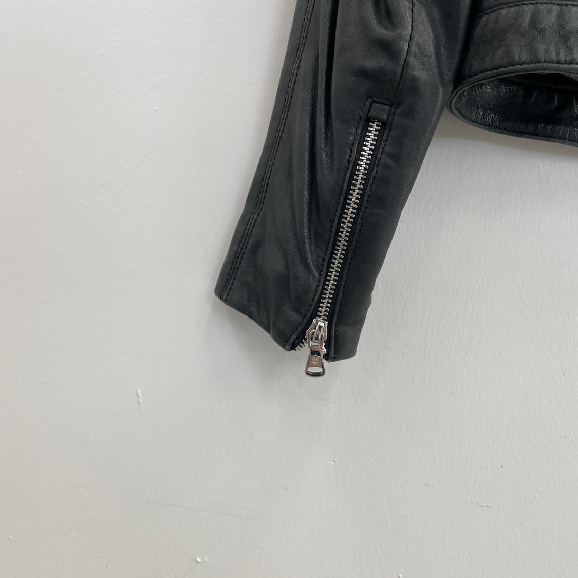 마시모두띠 블랙 가죽 라이더 자켓 상품이미지3