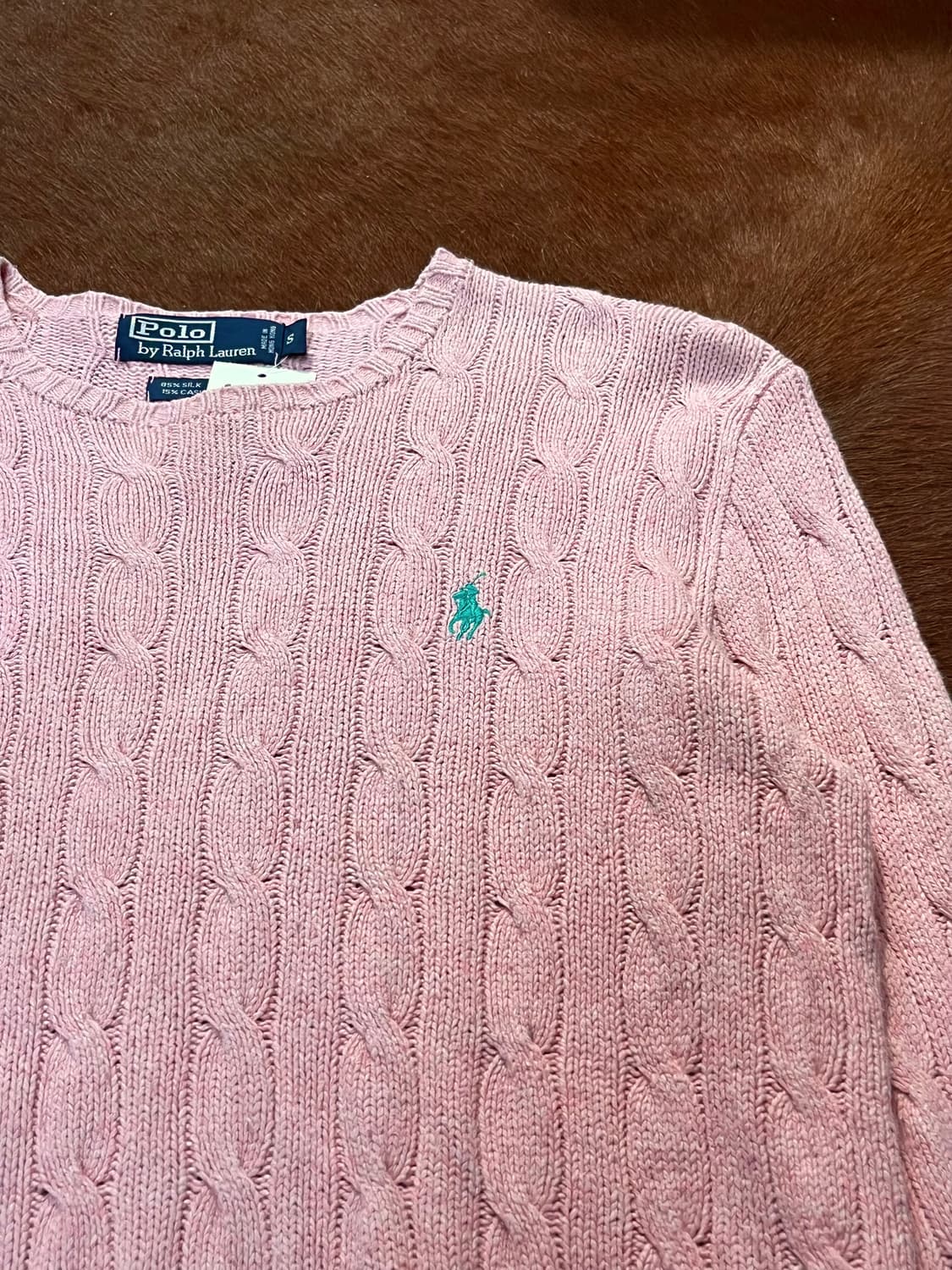 폴로 랄프로렌 핑크 케이블 니트 상품이미지5