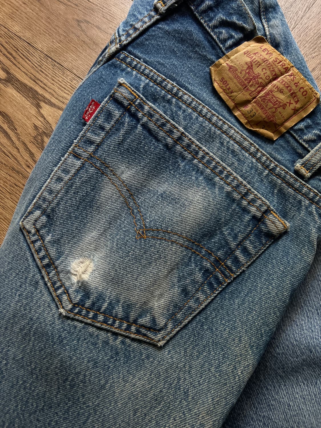 [33]90's 리바이스 501XX USA Made 데님 팬츠 S38 상품이미지6