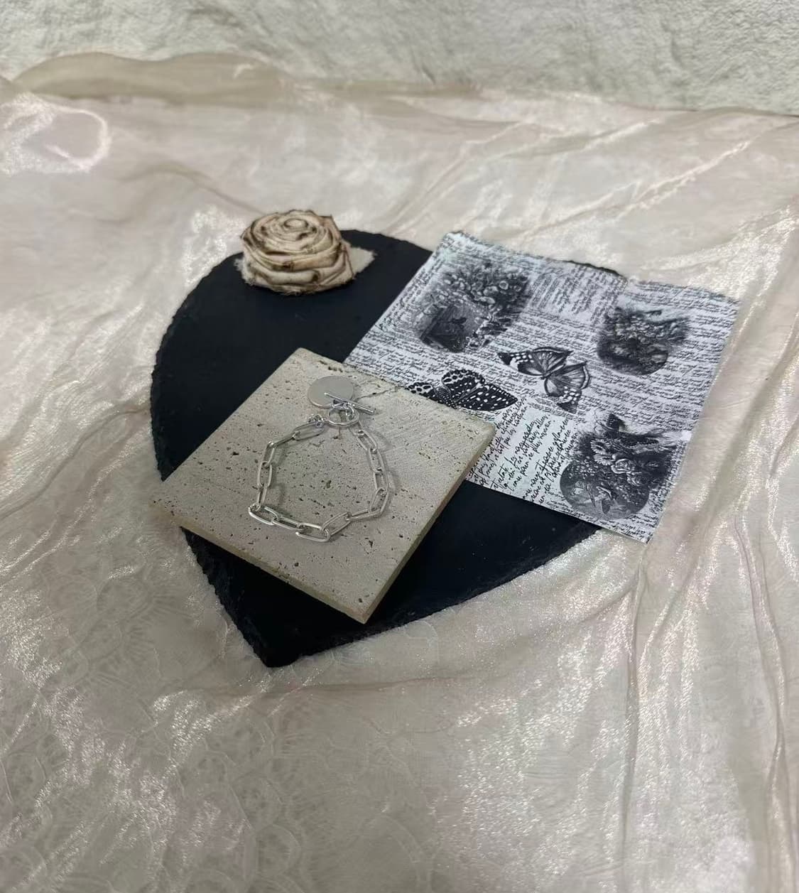 빈티지 실퍼톤  마테 링크 OT고리 팔찌 상품이미지1