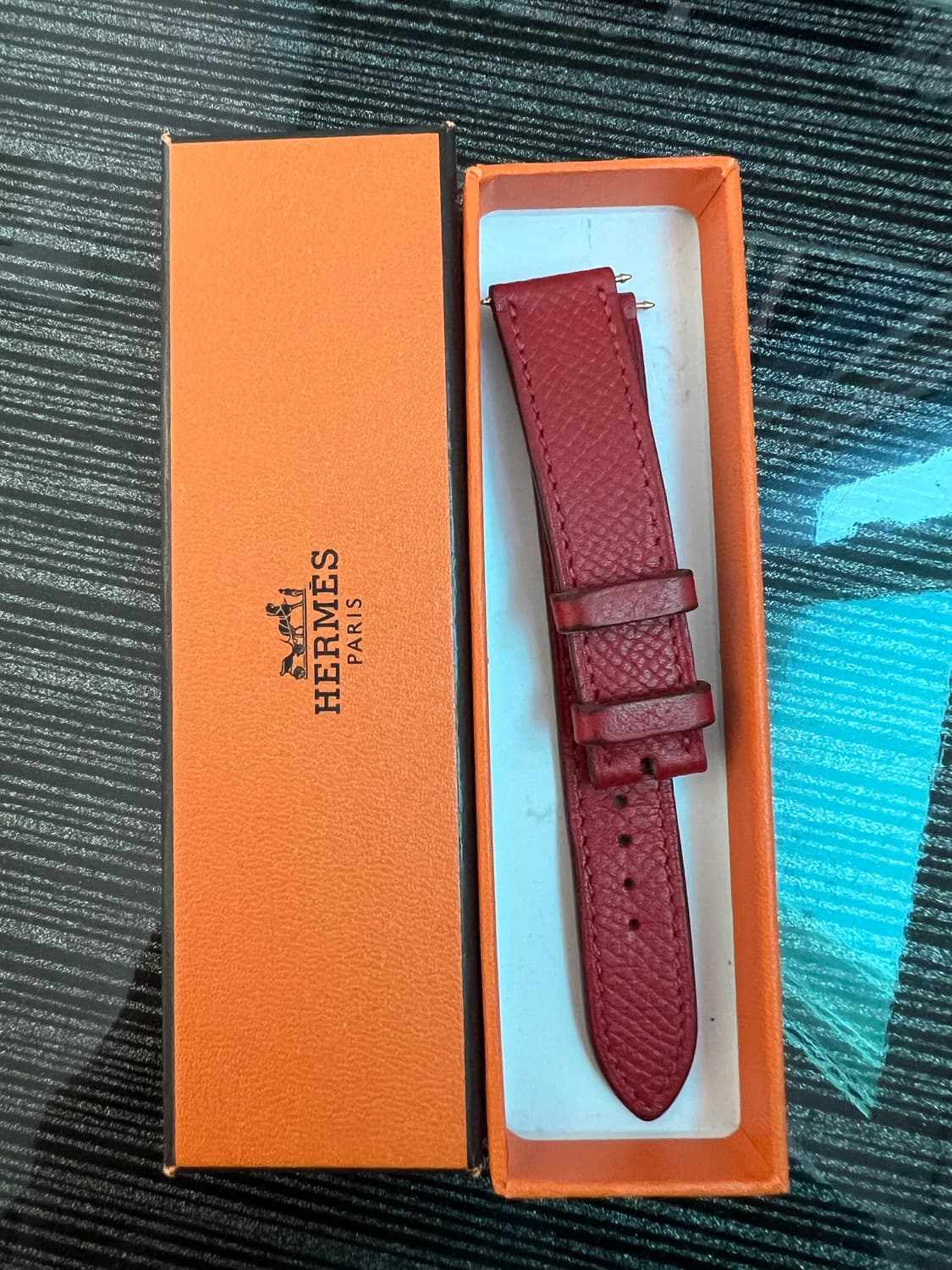 에르메스 H아워 싱글투어 스트랩 레드 PM 상품이미지5
