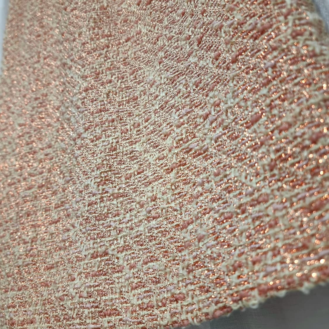 미쏘니 울93 버건디메탈사믹스 트위드 스커트 치마 (26인치) 상태중고 상품이미지1