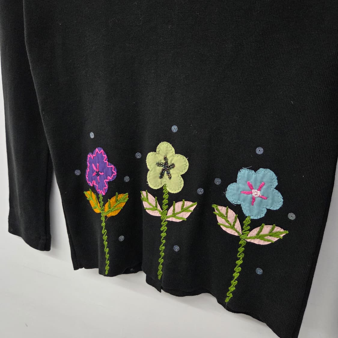 모스키노 블랙 꽃자수 가디건 여s 상품이미지6