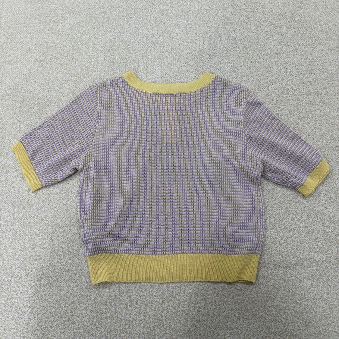 F 리스트 여성 트위드 단추 반팔 니트 0130T1 상품이미지2