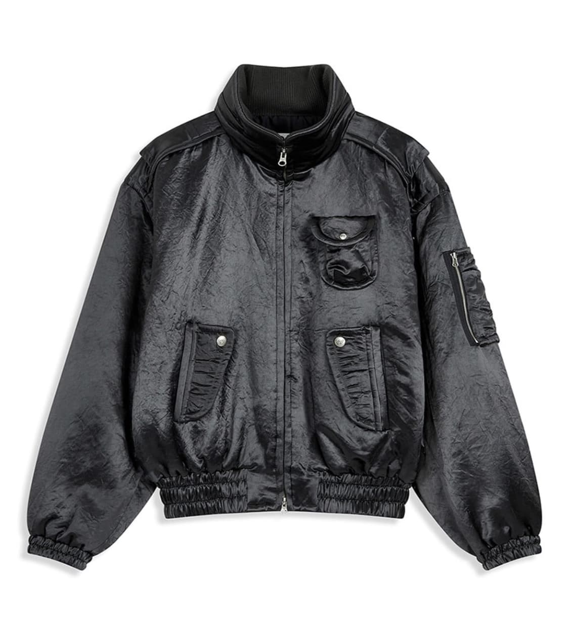 (구해요!!) 오픈와이와이 새틴 카고 봄버 자켓 상품이미지1