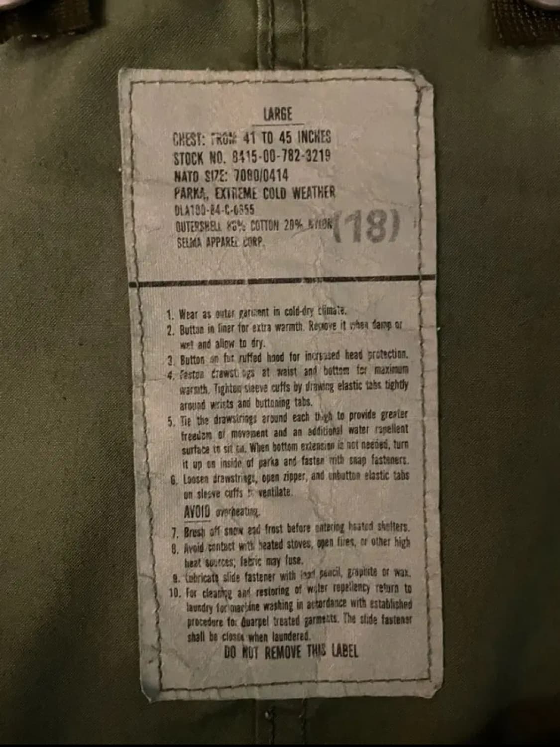 오리지널 개파카 m65 L사이즈 상품이미지7