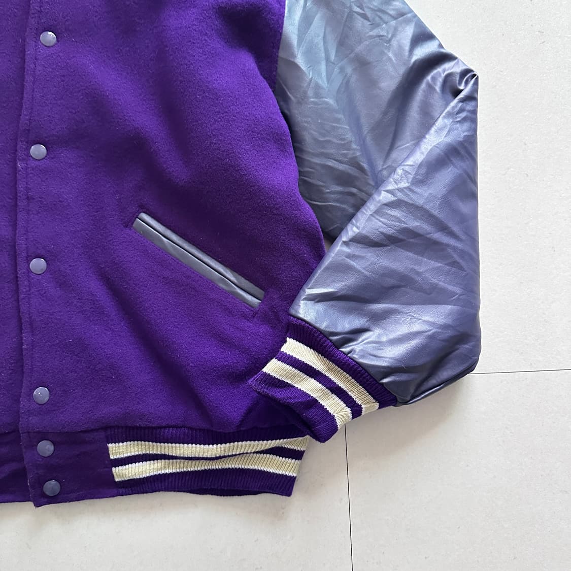 USA 매버릭 퍼플 바시티 자켓 (M) 상품이미지2