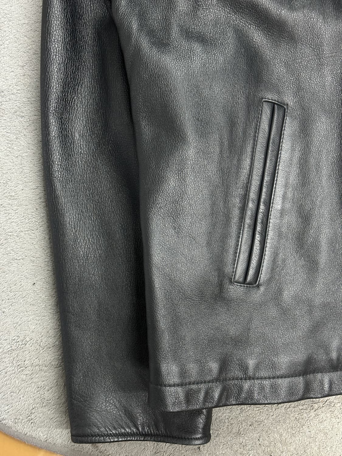 90s Wilsons Leather 싱글 라이더 자켓 XL 상품이미지5