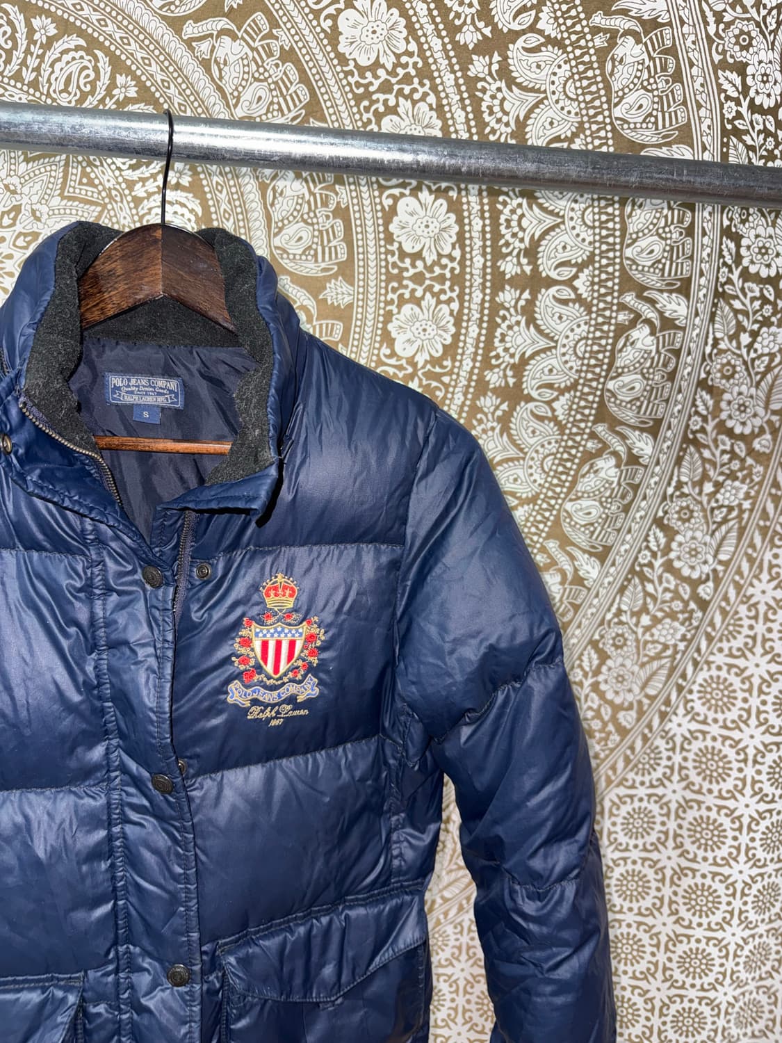 폴로진스 여성 성조기 자수 덕다운 패딩  상품이미지3