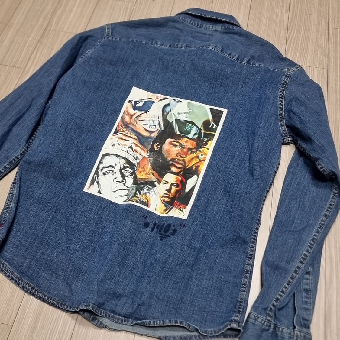 빈티지 랭글러 데님 셔츠 FAKE LOVE 자수(95) 상품이미지7