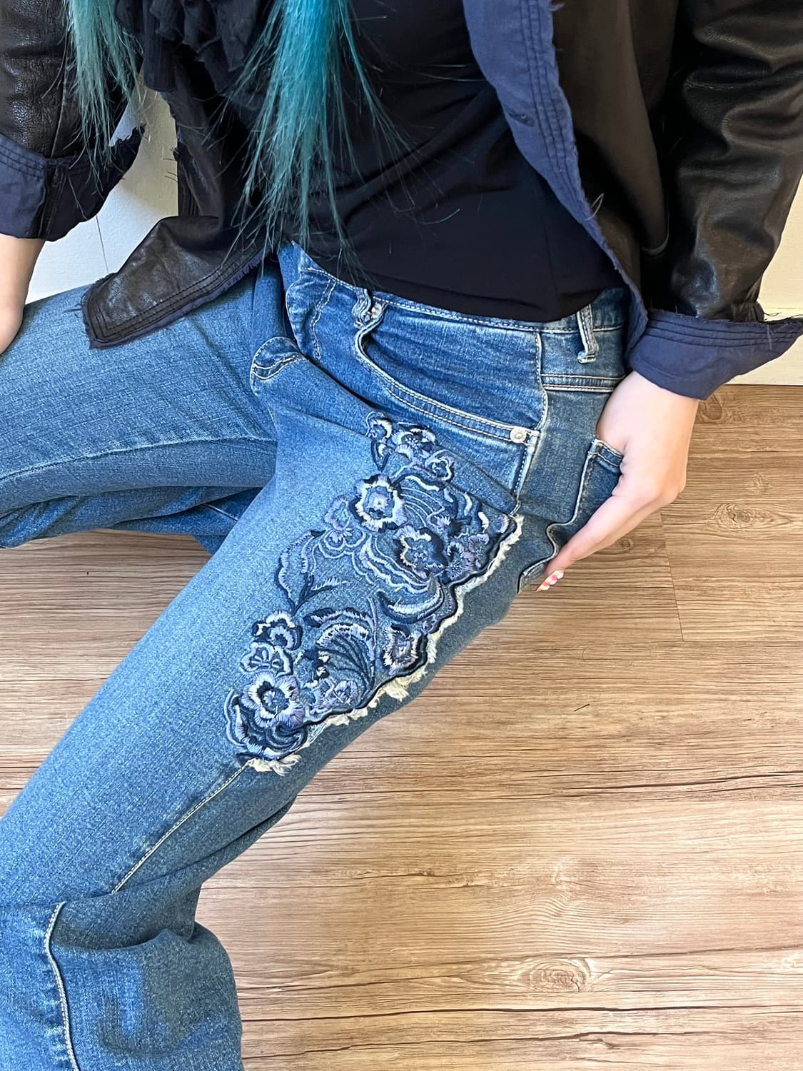 BROWDWIN 자수 데님팬츠 상품이미지5