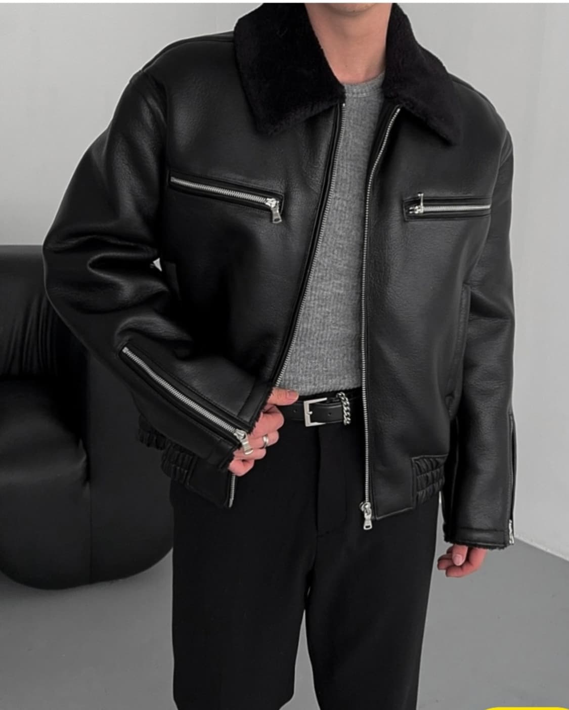 바이커 무스탕  상품이미지3