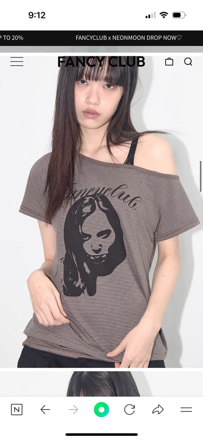 팬시클럽 MYSTIC ONE-SHOULDER TEE 상품이미지5